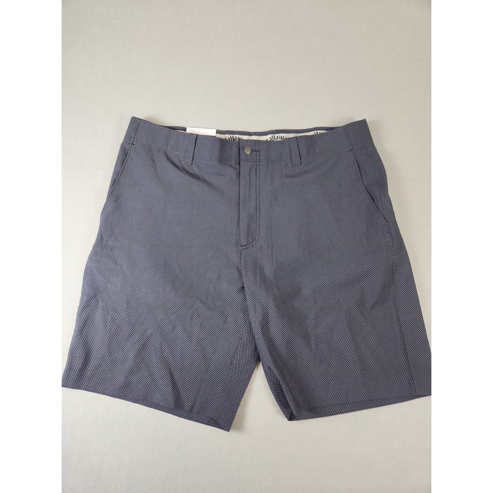 Callaway Golf Shorts Mens 38 Performance Flat Front  Gray Pattern New With Tags!